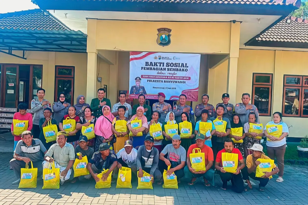 Polisi Banyuwangi Rayakan Pengabdian Lewat Uluran Tangan Kemanusiaan