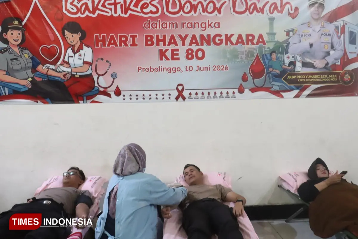 Polres Probolinggo Kota Gelar Donor Darah dan Khitan Gratis, 48 Kantong Berhasil Terkumpul