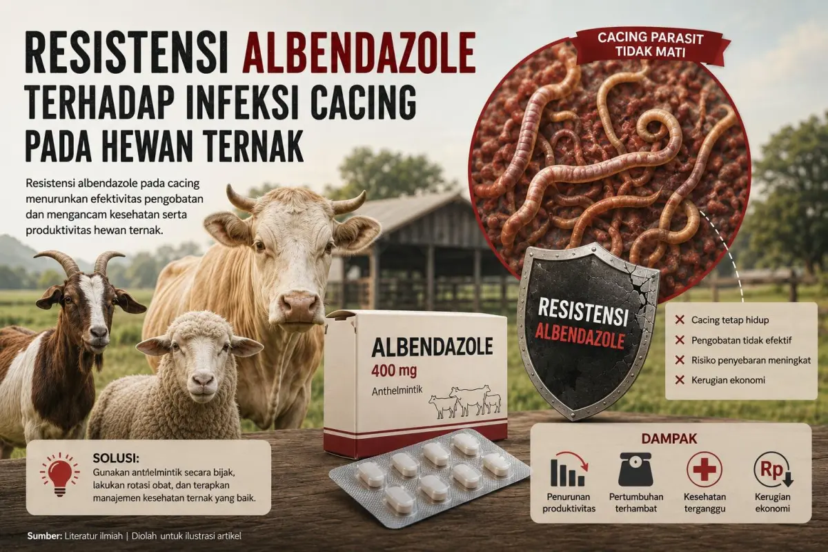 Resistensi Albendazole pada Cacing Domba, Sinyal Waspada Peternakan Indonesia
