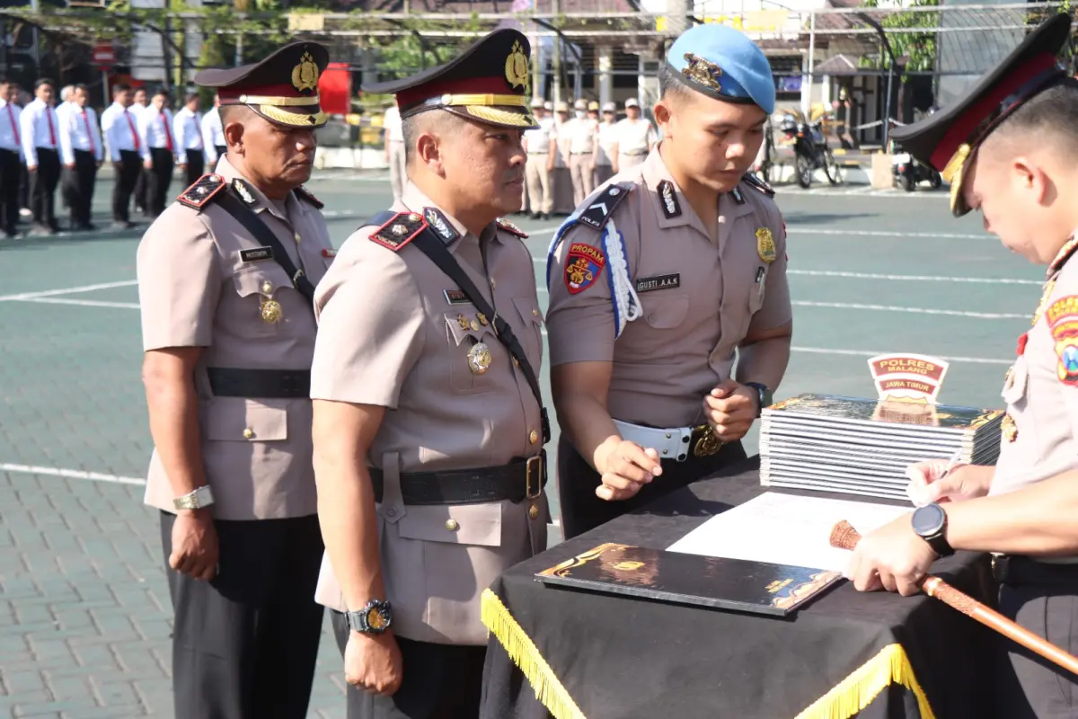 Sertijab Wakapolres dan Pejabat Utama Polres Malang