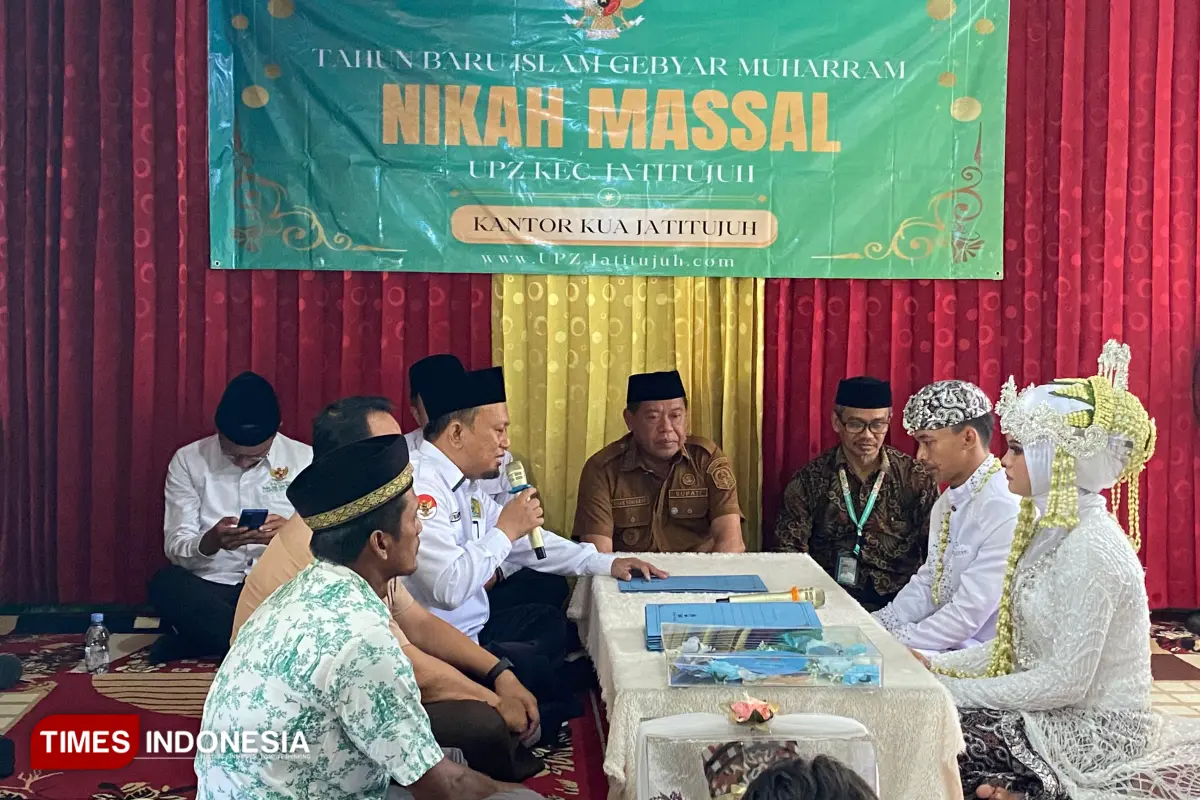 Sambut Tahun Baru Islam 1448 H, 10 Pasangan di Majalengka Ikuti Nikah Massal