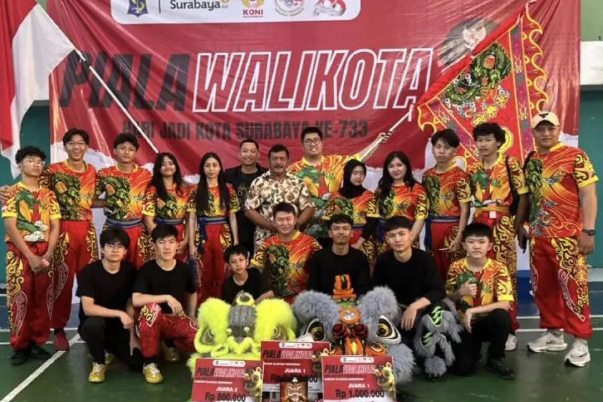 Tim Barongsai Kota Malang Raih Juara Umum Piala Wali Kota Surabaya 2026