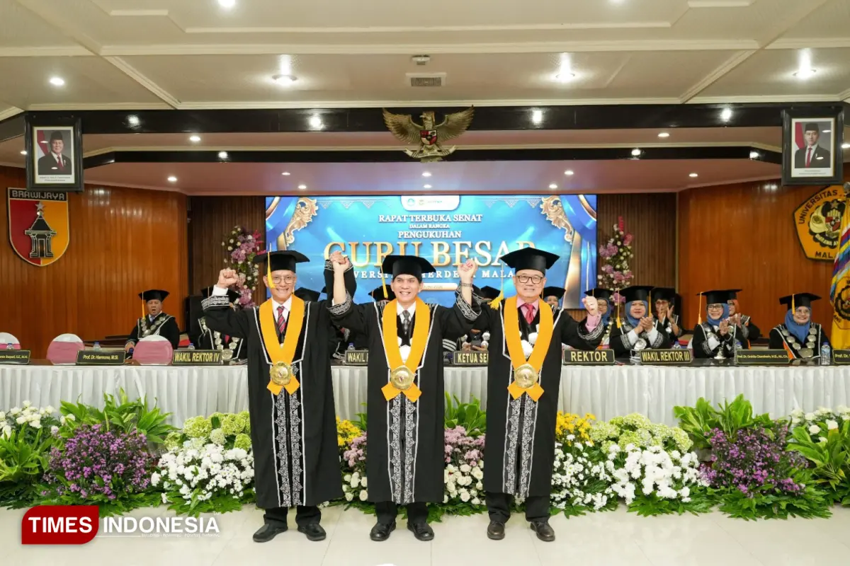 Dari Ruang Akademik untuk Masyarakat, Unmer Malang Kukuhkan Tiga Guru Besar Baru