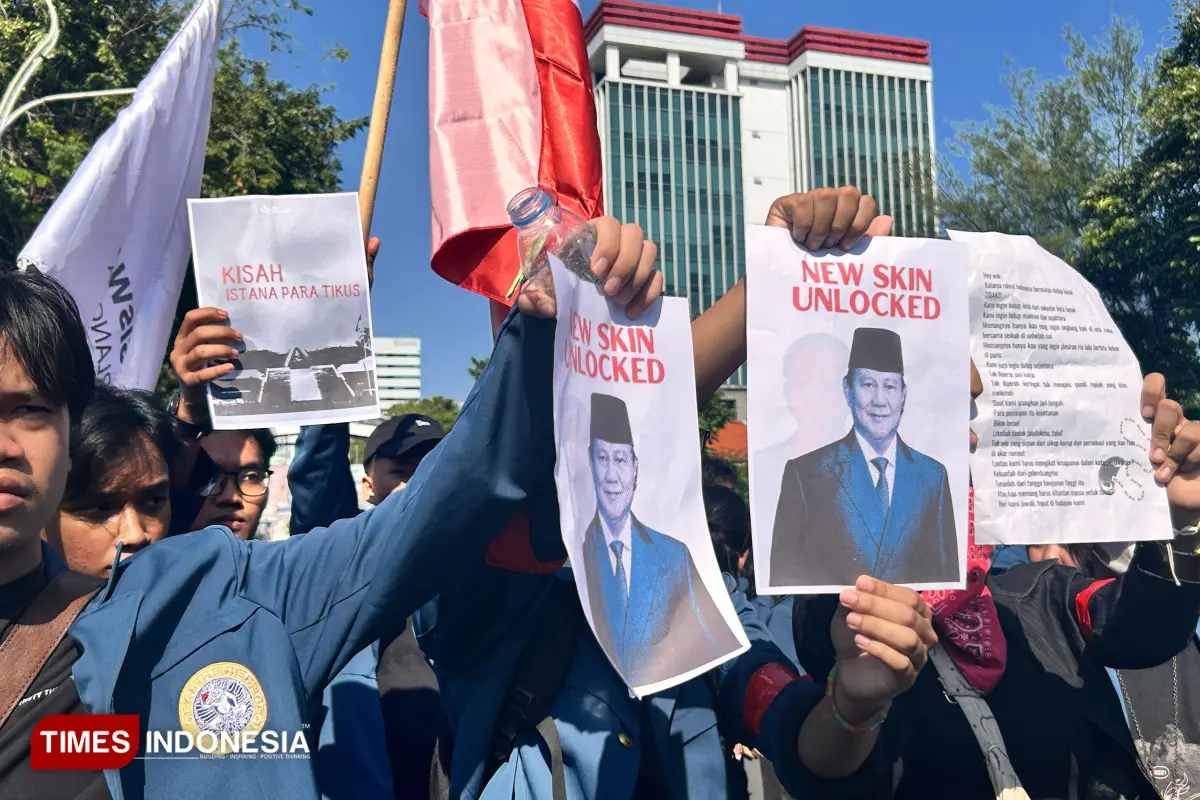 Ribuan Mahasiswa Demo di Surabaya, Tuntut Penghentian Program Makan Bergizi Gratis