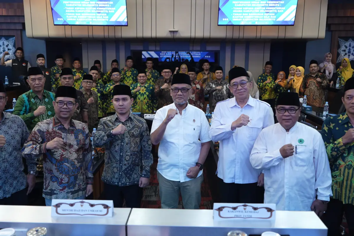 Terima Hibah Tanah dan Bangun untuk Penguatan Layanan Haji, Menhaj: Terima Kasih Pemkab Mojokerto