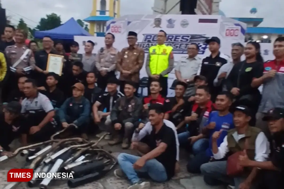 Wujudkan Kota Kondusif, Polres Banjar Gandeng Klub Motor Deklarasikan "Zero Knalpot Brong"