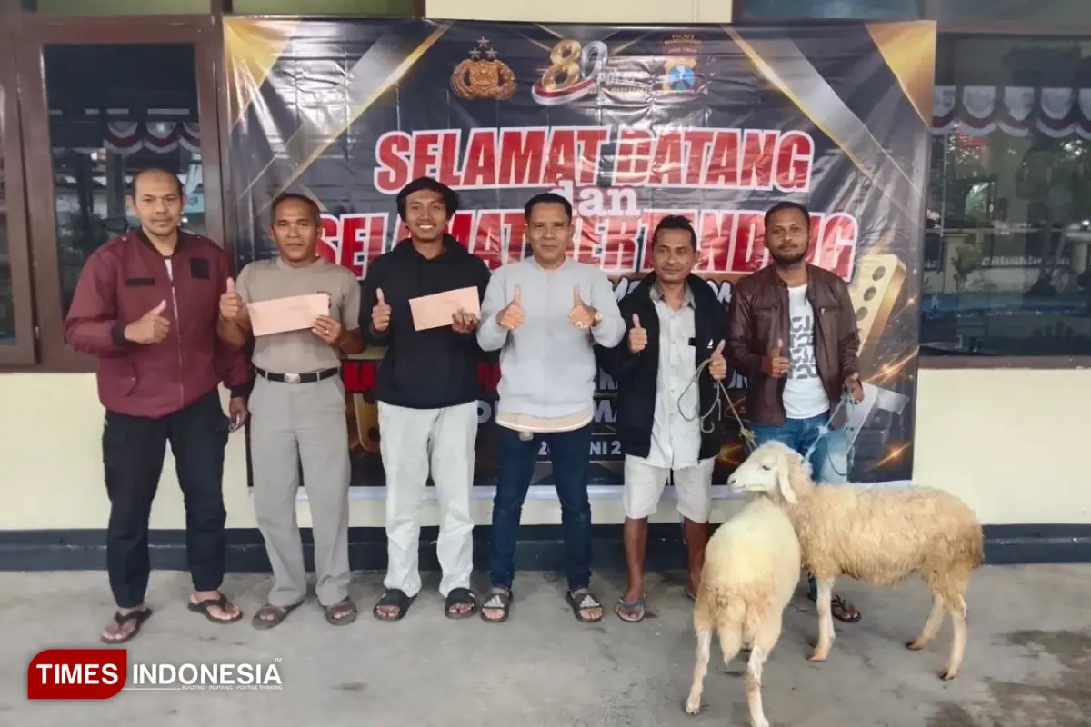 Polsek Maesan Bondowoso Gelar Nobar Piala Dunia dan Lomba Domino, Pemenang Dapat Kambing