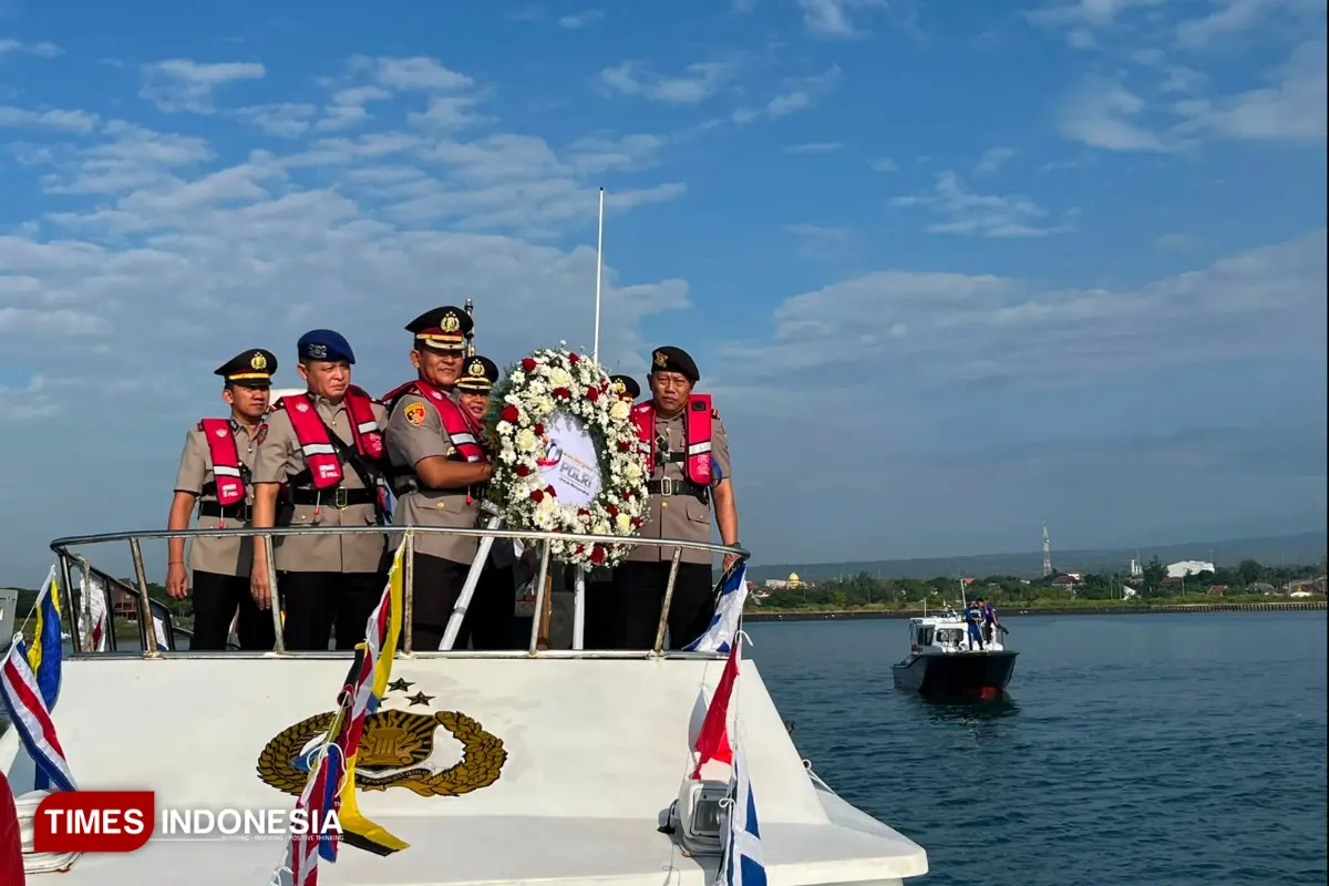 Menolak Lupa Sejarah, Polresta Banyuwangi Hormati Pahlawan Maritim di Selat Bali