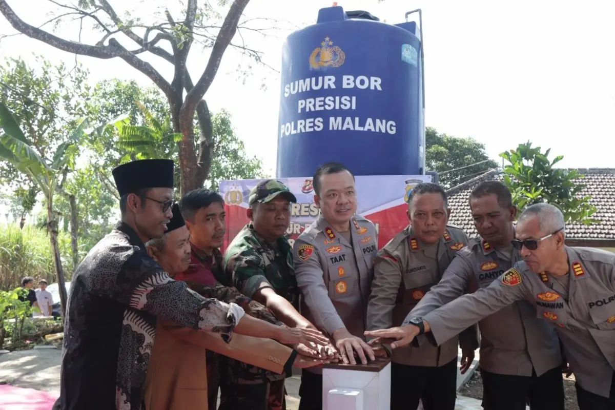 Polres Malang Bangun 7 Sumur Bor di Tiga Kecamatan, Warga Kini Nikmati Air Bersih