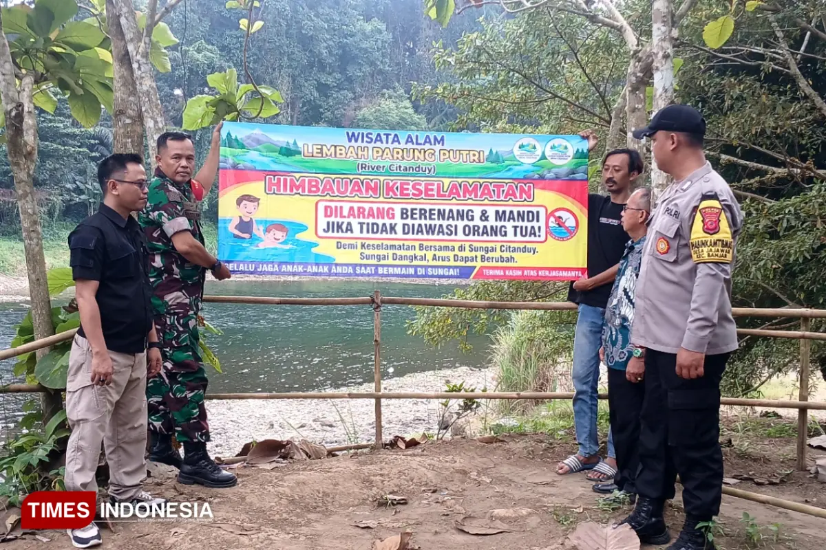 Pengelola Wisata Lembah Parung Putri Pasang Baliho Keselamatan, Aktivitas Berenang Resmi Dilarang