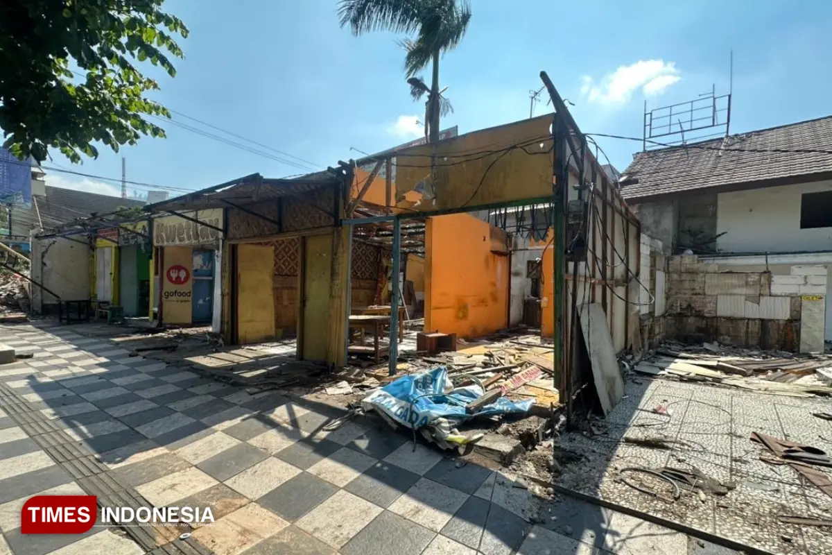 Simpang Empat Patih Kota Batu Dikebut, Pengosongan Sudah Dilakukan
