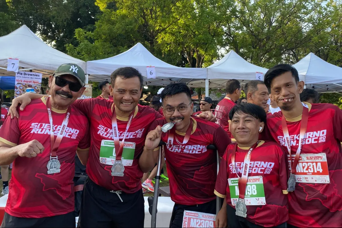 Dari Malang hingga Banyuwangi, Pelari Disabilitas Tebar Inspirasi di Soekarno Run SOC 2026