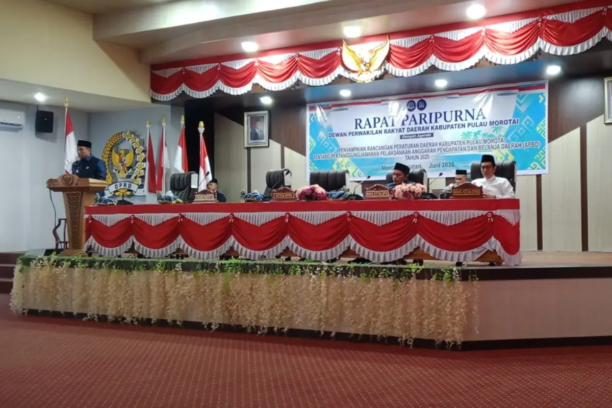Ranperda LPJ APBD 2025 Diterima DPRD Morotai, Catat Surplus Rp9 Miliar