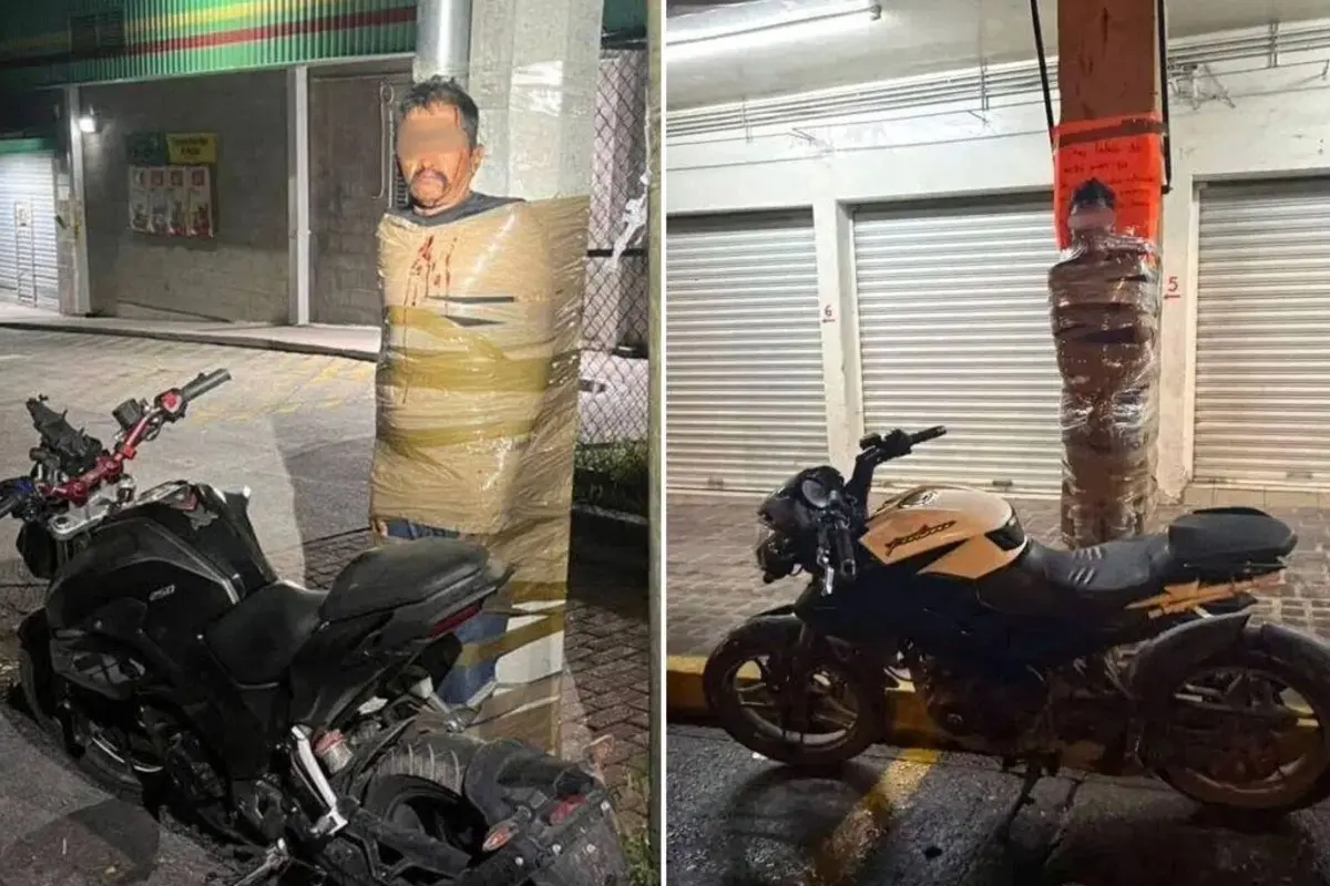 Viral 'Batman Meksiko', Vigilante yang Hukum Terduga Pencuri Motor dengan Diikat di Tiang