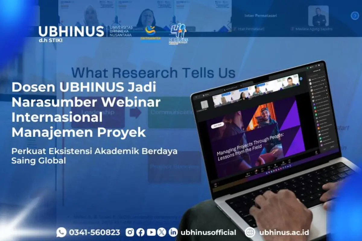 Dosen UBHINUS Jadi Narasumber Webinar Internasional Manajemen Proyek, Perkuat Eksistensi Akademik Berdaya Saing Global