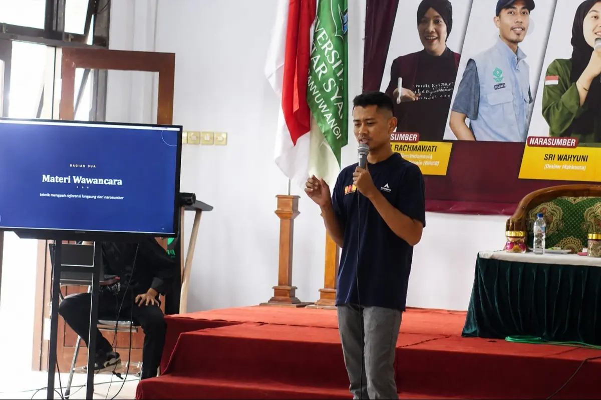 TIMES Indonesia Ajak UKM Pers Mahapena UIMSYA Blokagung Banyuwangi Jadi Penulis Nasionalis