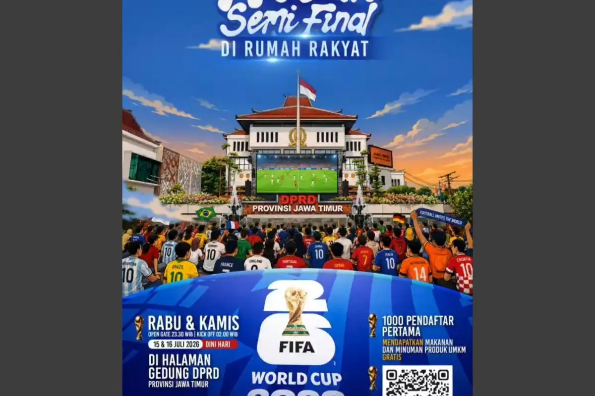 DPRD Jatim Gelar Nobar Semifinal Piala Dunia 2026, Terbuka untuk Umum