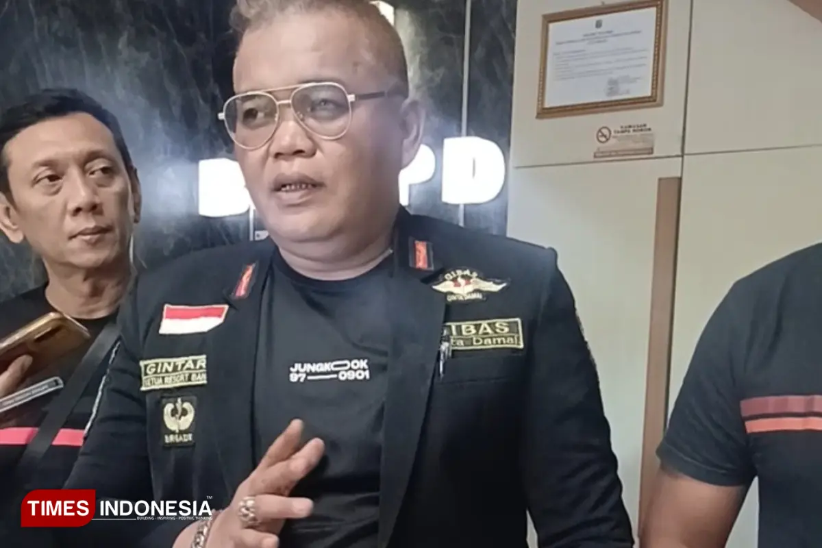 Kawal Hak Korban Tower Simda Roboh, Ormas Gibas dan Komunitas Apache Datangi BPKPD Kota Banjar