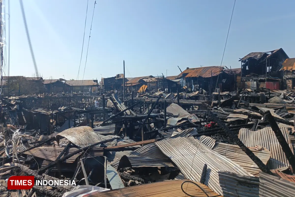 36 Bangunan, 43 KK dan Ratusan Jiwa Jadi Korban Kebakaran Gang Sari 45 Palangka Raya