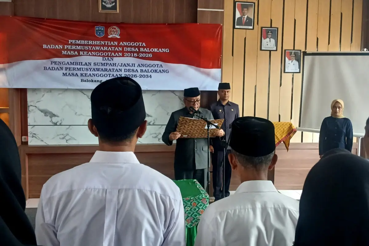 Wali Kota Banjar Lantik Anggota BPD Balokang 2026-2034, Tekankan Sinergitas dan Fungsi Pengawasan Desa