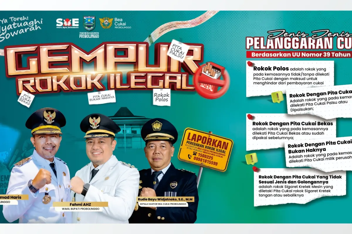 Waspada Rokok Ilegal di Probolinggo! Kenali 5 Cirinya dan Segera Laporkan