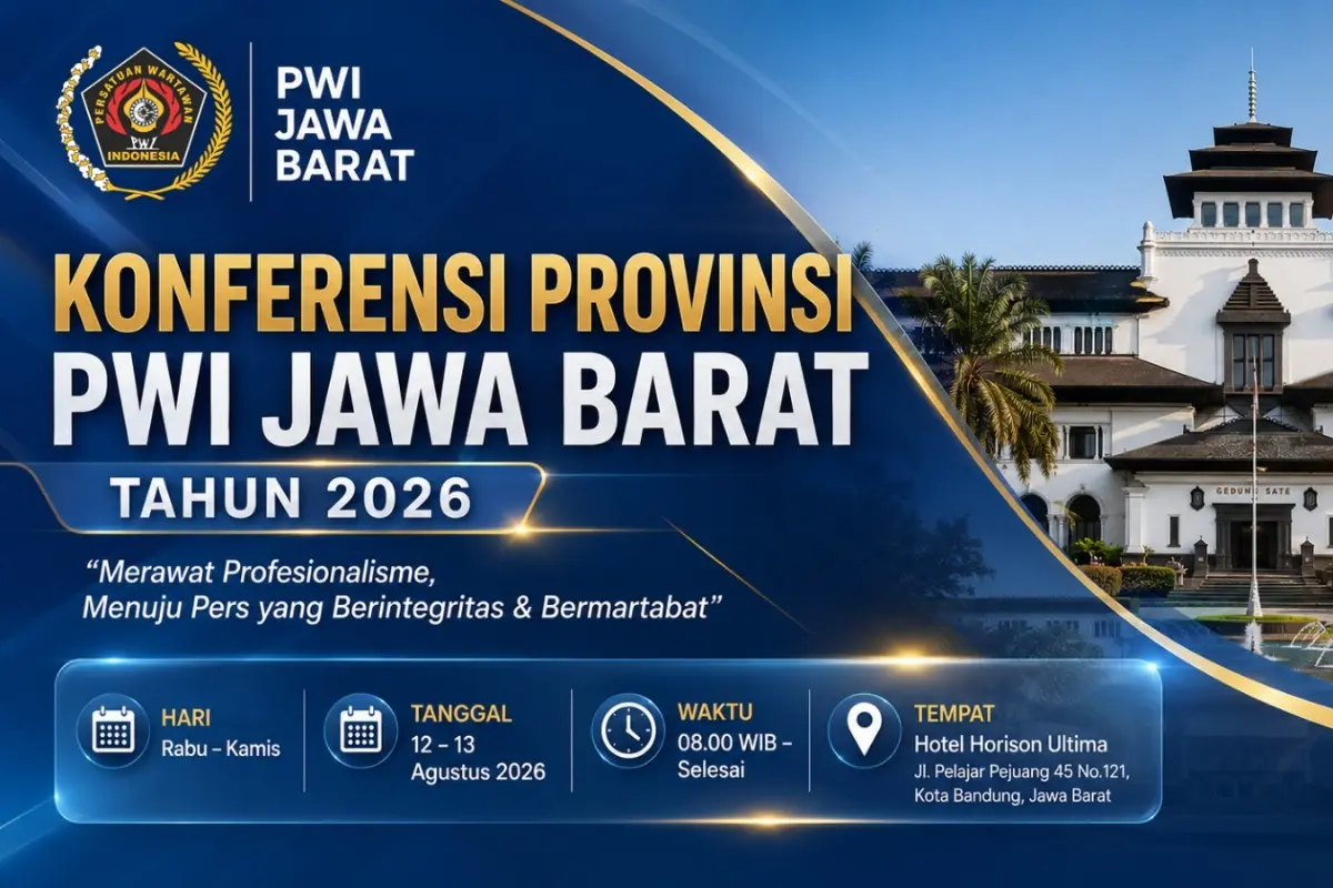 Konferprov PWI Jabar 2026 Digelar 12-13 Agustus, Pendaftaran Calon Ketua Dibuka 27 Juli