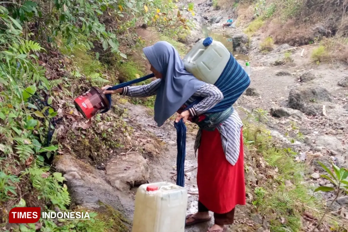 Dampak Kekeringan Meluas di Banjarnegara, Warga Kalitengah Andalkan Air Belik untuk Minum