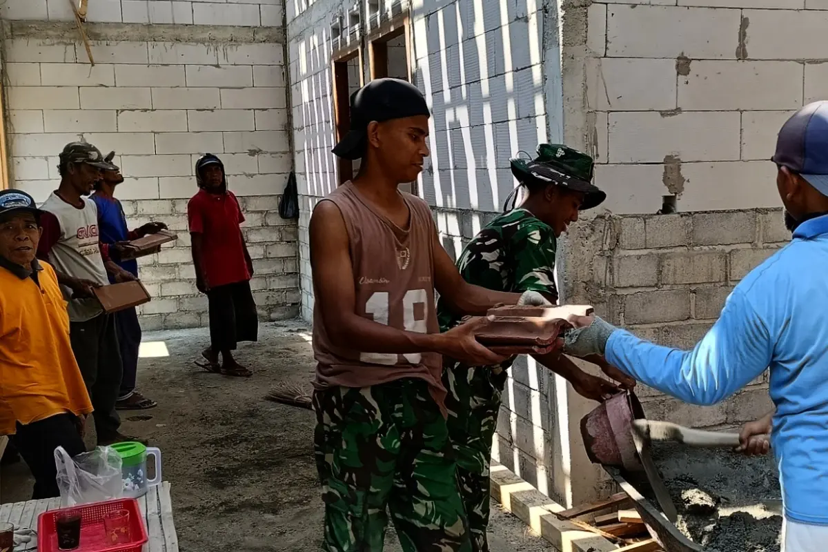 TMMD Reguler ke-129 Ponorogo: Rehab Total Rumah Hadi Siswanto Dikebut
