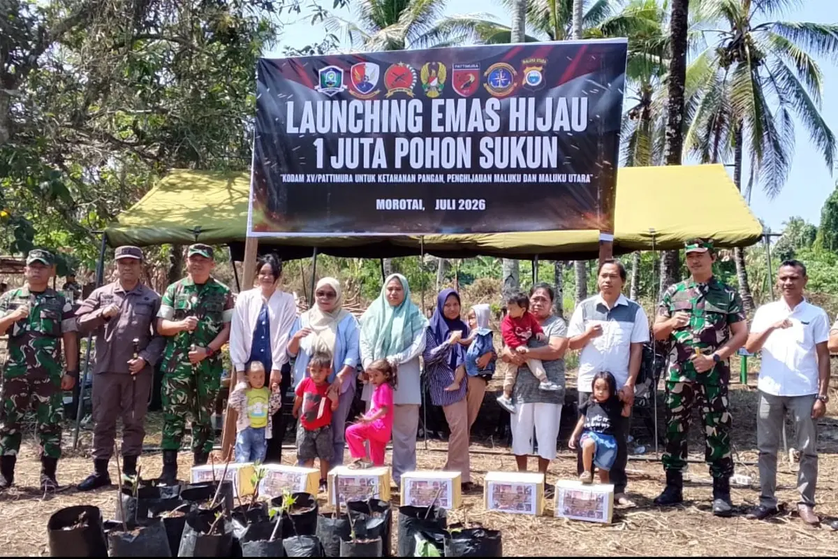 Kodam XV Luncurkan Satu Juta Pohon Sukun, Kunci Ketahanan Pangan Maluku Utara
