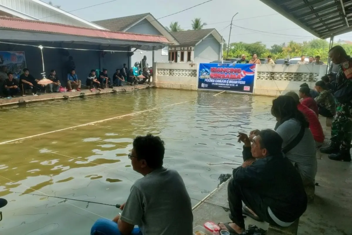 Sambut HUT ke-81 RI, Polres Cianjur Boyong Wartawan Mancing Bersama