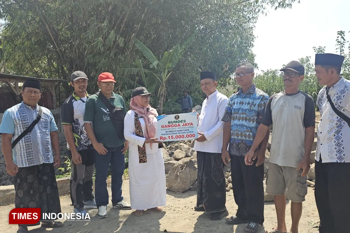 Bumdes Gangga Jaya Bantu Perbaikan Talang Jepit Sumberagung Banyuwangi